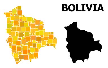 Bolivya altın kare Mozaik Haritası