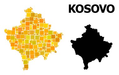 Kosova 'nın altın kare desen Haritası