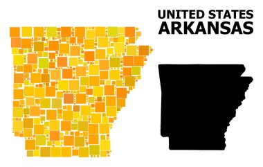 Arkansas devlet altın kare Mozaik Haritası