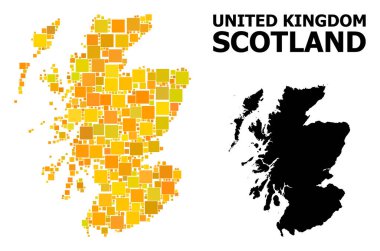 Iskoçya altın kare desen Haritası