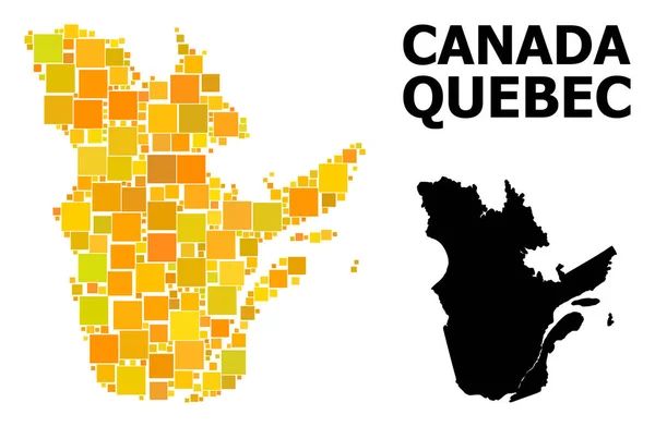 Mappa del modello Golden Square della provincia di Quebec — Vettoriale Stock