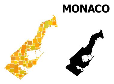 Monako altın kare desen Haritası