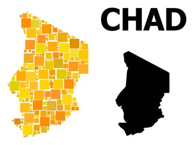 Çad altın kare Mozaik Haritası