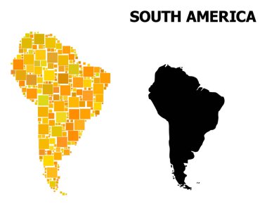Güney Amerika altın kare desen Haritası