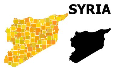 Suriye altın kare desen Haritası