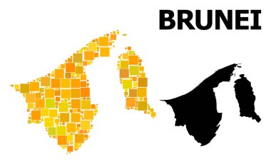 Brunei altın kare desen Haritası