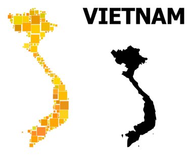 Vietnam altın kare desen Haritası