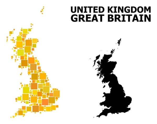 英国黄金广场图案地图 — 图库矢量图片