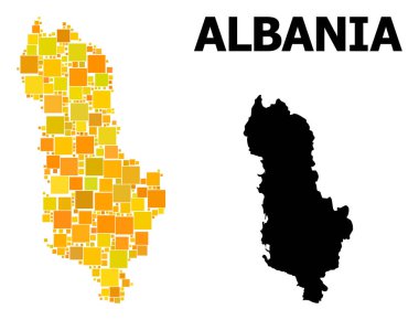 Arnavutluk altın kare desen Haritası