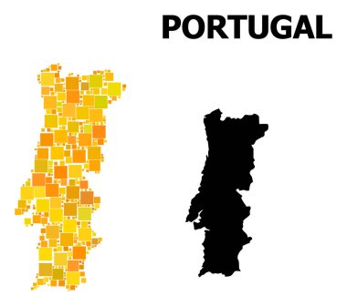 Portekiz altın kare Mozaik Haritası
