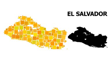 El Salvador altın kare Mozaik Haritası