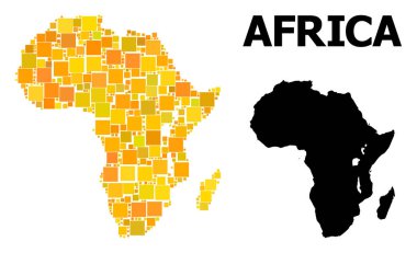 Afrika altın kare desen Haritası