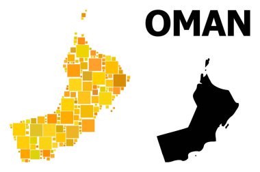 Umman altın kare Mozaik Haritası