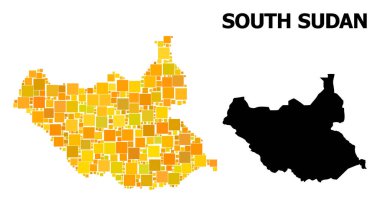 Güney Sudan Altın kare desen Haritası