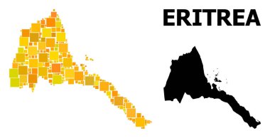 Altın kare desen Eritre Haritası
