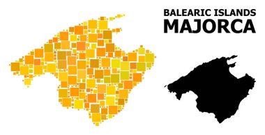 Mayorka 'nın altın kare Mozaik Haritası