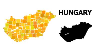 Macaristan Altın kare Mozaik Haritası
