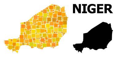 Nijer altın kare Mozaik Haritası