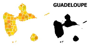Guadeloupe altın kare Mozaik Haritası