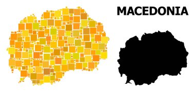 Makedonya 'nın altın kare Mozaik Haritası