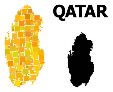 Katar altın kare desen Haritası