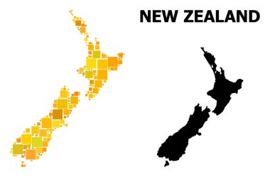 Yeni Zelanda altın kare desen Haritası
