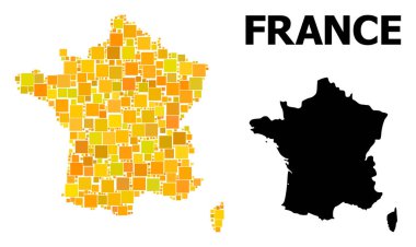 Fransa 'nın altın kare desen Haritası