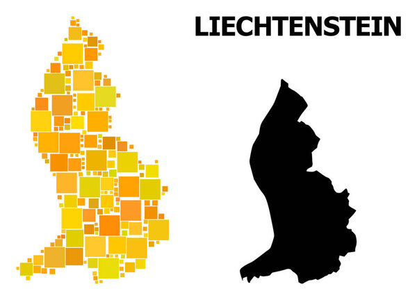 Golden Square Pattern Map of Liechtenstein