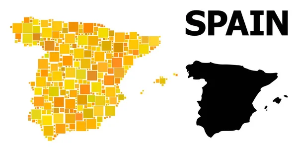 Mapa del patrón de la Plaza de Oro de España — Vector de stock