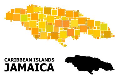 Jamaika altın kare desen Haritası