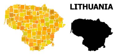 Litvanya altın kare Mozaik Haritası