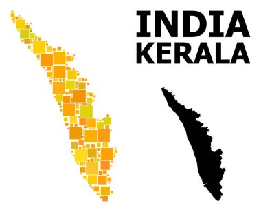 Kerala State altın kare desen Haritası