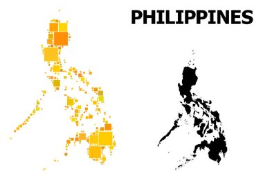 Filipinler altın kare Mozaik Haritası