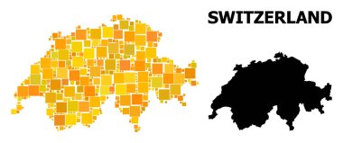 Isviçre altın kare Mozaik Haritası