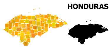 Honduras altın kare Mozaik Haritası