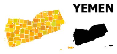 Yemen altın kare desen Haritası