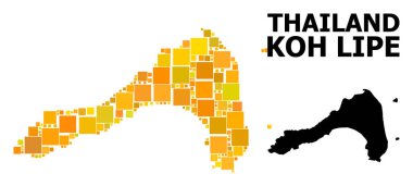 Koh Lipe altın kare desen Haritası