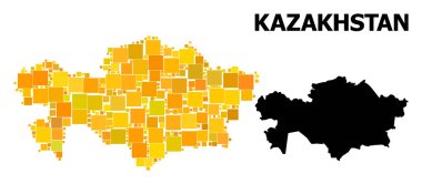 Kazakistan altın kare Mozaik Haritası