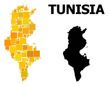 Tunus altın kare desen Haritası