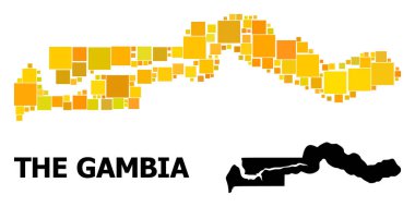 Gambiya altın kare desen Haritası