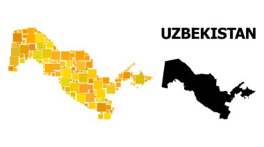 Özbekistan altın kare desen Haritası