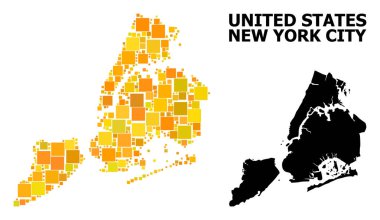 New York City altın kare desen Haritası