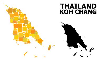 Koh Chang altın kare Mozaik Haritası