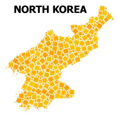 Kuzey Kore altın döndürülmüş kare desen Haritası