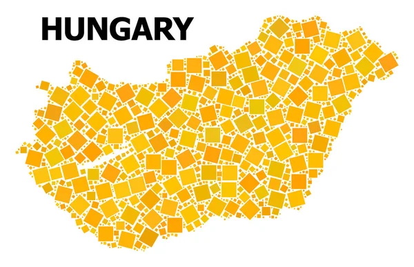 Macaristan Altın döndürülmüş kare desen Haritası