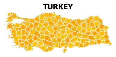 Türkiye 'nin altın döndürülmüş kare desen Haritası