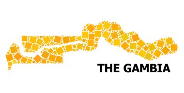 Gambiya altın döndürülmüş kare desen Haritası
