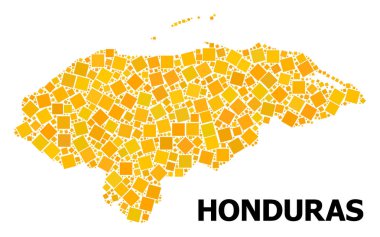 Honduras altın döndürülmüş kare desen Haritası