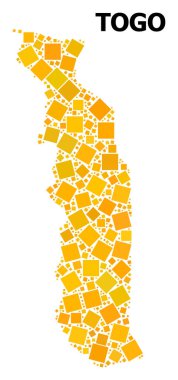 Togo altın döndürülmüş kare desen Haritası