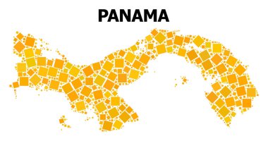Panama altın döndürülmüş kare Mozaik Haritası